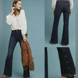 Pilcro and the Letterpress Dark Blue Flare Jeans